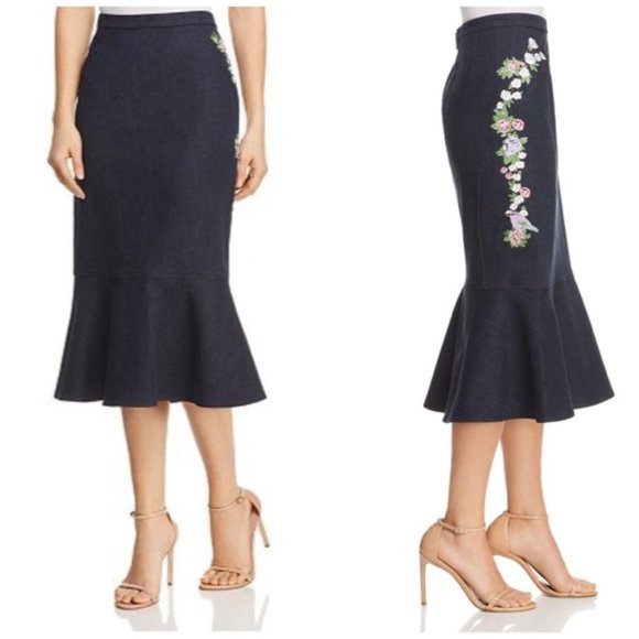 Elie Tahari Dresses & Skirts - NWT elie tahari Eavanna Embroidered Flounce Skirt